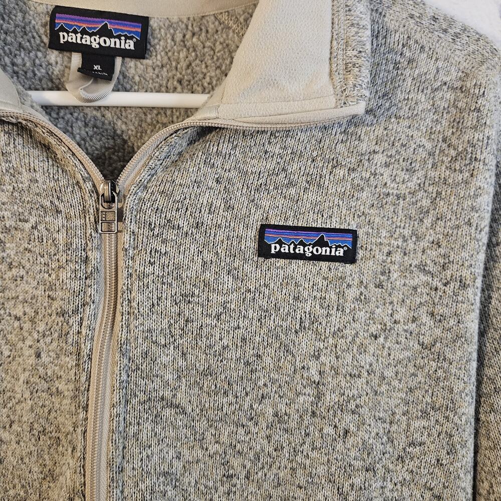 Patagonia Better Sweater 1/4 Zip Fleece Pullover Women's XL Oatmeal Beige Jacket - Picture 2 of 7